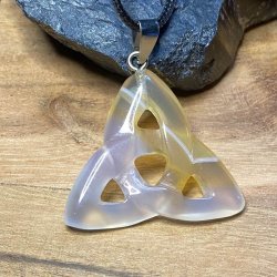 Keltisk knude vedhng stribet agat