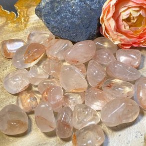 Hematoid kvarts lommesten