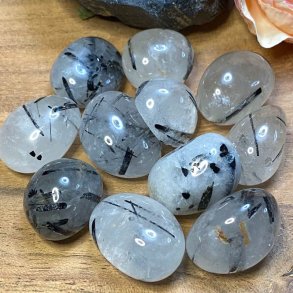 Turmalin kvarts lommesten