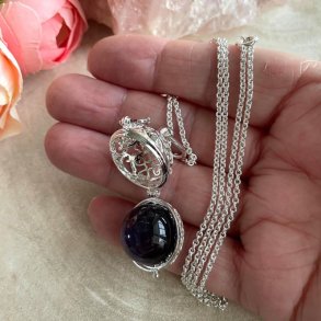 Engleklokke slv incl ametyst kugle