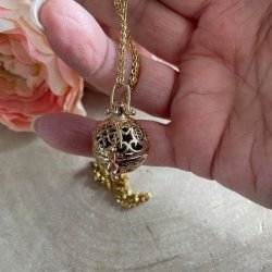 Engleklokke guld incl ametyst kugle