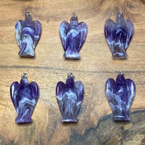 Ametyst engle vedhng