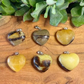 Septarie hjerte vedhng