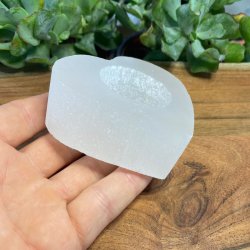 Selenit hjerte fyrfadsstage