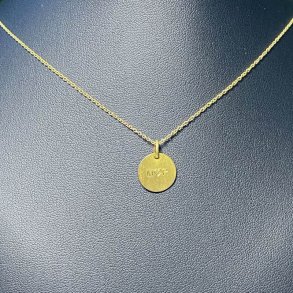 Mor halskde i forgyldt sterlingslv