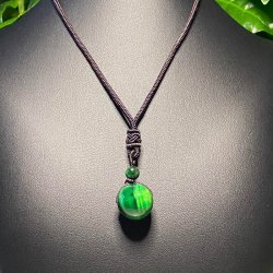 Grn tigerje kugle vedhng m.snor