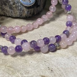 Rosenkvarts/ametyst mala