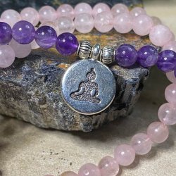 Rosenkvarts/ametyst mala