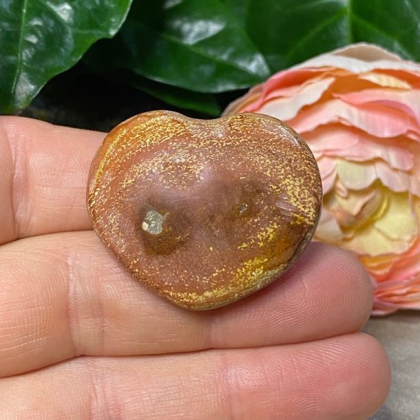 Polychrome jaspis hjerte 39mm