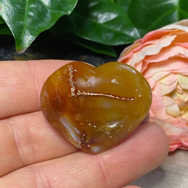 Karneol hjerte 39mm