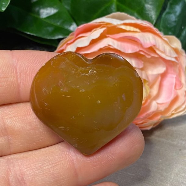 Karneol hjerte 40mm