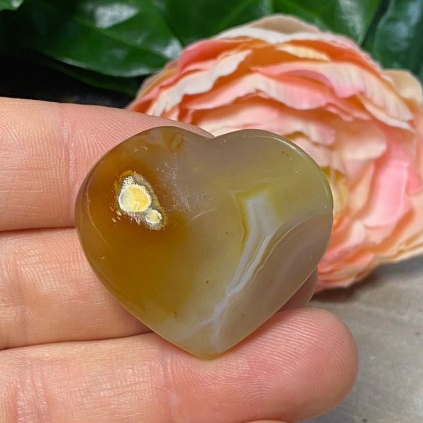 Karneol hjerte 37mm