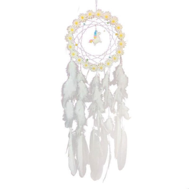 Dr�mmefanger hvid med unicorn