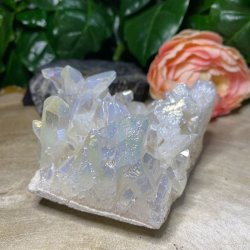 Bjergkrystal Klynge Aura Belagt