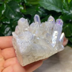 Bjergkrystal Klynge Aura Belagt