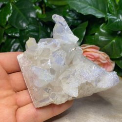 Bjergkrystal Klynge Aura Belagt