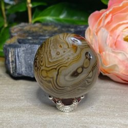 Stribet madagaskar agat kugle 34mm