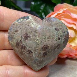 Grn flower jaspis rhyolit hjerte