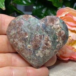 Grn flower jaspis rhyolit hjerte