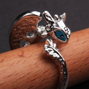 Drage fingerring forslvet