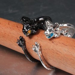 Drage fingerring forslvet