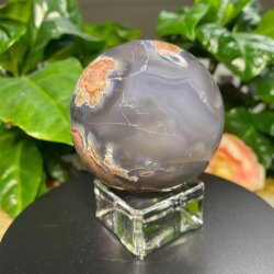 Natur Agat kugle 59mm