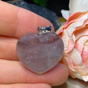 Hematoid kvarts hjerte vedhng