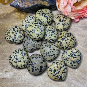 Dalmatiner jaspis hjerte 30mm