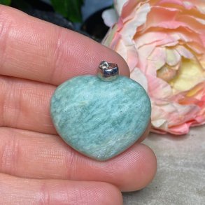 Amazonit hjerte vedhng