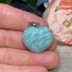 Amazonit hjerte vedhng