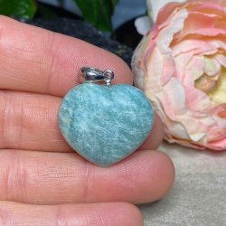 Amazonit hjerte vedhng