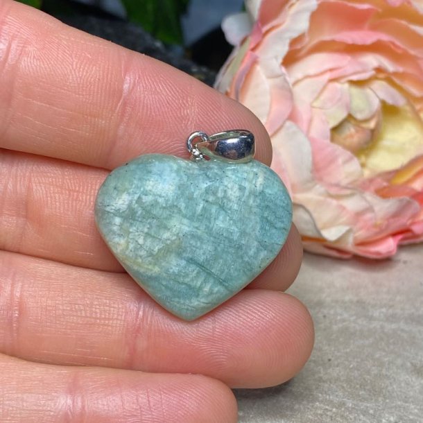 Amazonit hjerte vedhng