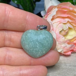 Amazonit hjerte vedhng