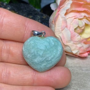 Amazonit hjerte vedhng