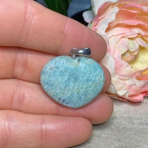 Amazonit hjerte vedhng