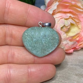 Amazonit hjerte vedhng