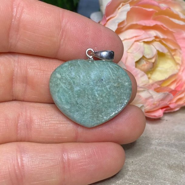 Amazonit hjerte vedhng