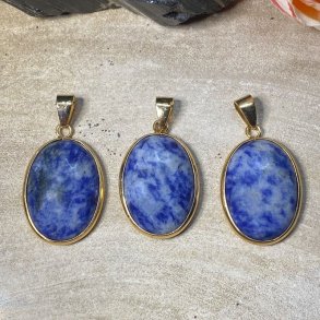 Sodalit Vedhng med forgyldt kant