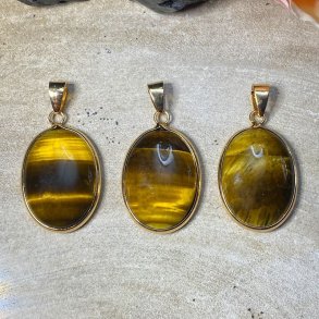 Tigerje Vedhng med forgyldt kant