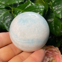 Caribisk calcit kugle 58mm