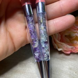 Krystal kuglepen i lysrd