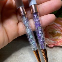 Krystal kuglepen i hvid