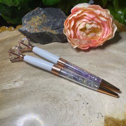 Krystal kuglepen i hvid