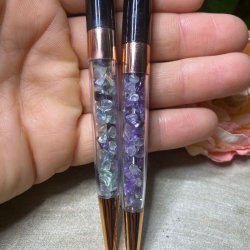 Krystal kuglepen I sort/copper