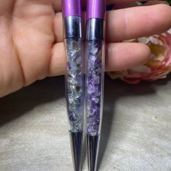 Krystal kuglepen i lilla