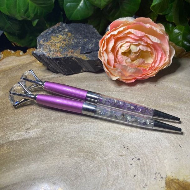 Krystal kuglepen i lilla