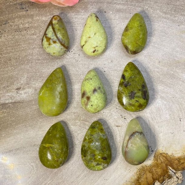 Grn Opal drbe lommesten