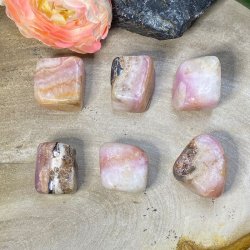 Pink aragonit lommesten