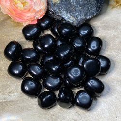 Sort obsidian lommesten