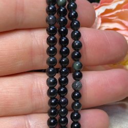 Regnbue obsidian armbnd 4mm